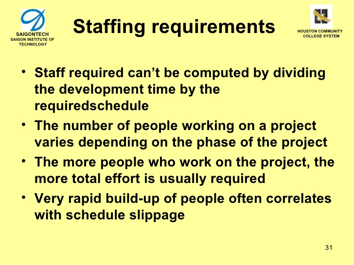 staffing level estimation in software engineering